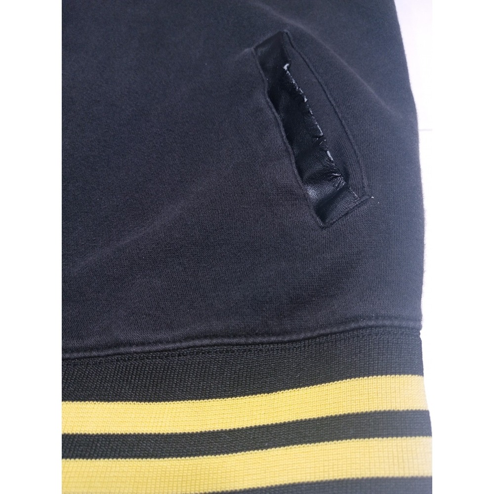 DC Comics Batman Varsity Jacket XL Black Yellow Snap Front‎ Long Sleeve Bomber - Picture 10 of 13